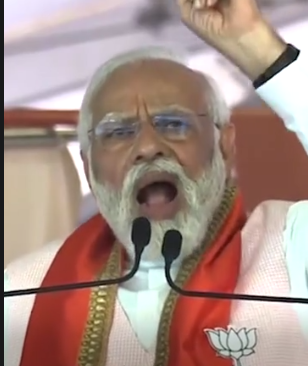 मोदी ने बजरंग बली के 6 बार जयकारे लगाए,कल कांग्रेस के घोषणा पत्र पर कहा था.. October 6, 2026